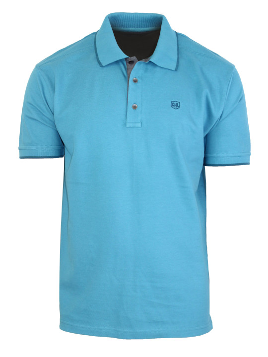 Polo homme bleu aqua coton chic – C2101A