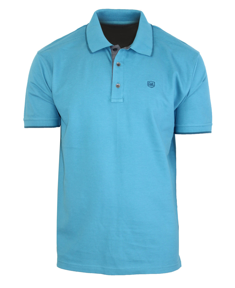 Polo homme bleu aqua coton chic – C2101A
