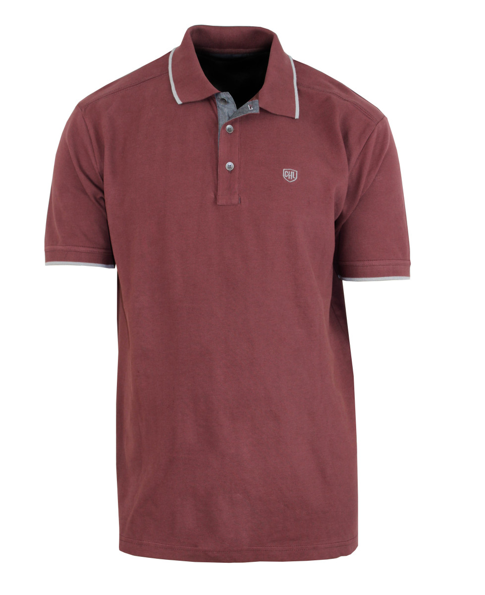 Polo homme bordeaux coton chic piqué – C2101B