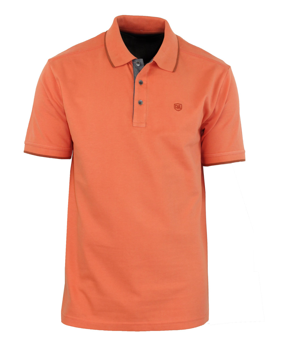 Polo homme orange coton piqué chic – C2101C