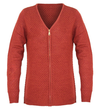 Cardigan femme orange CAFE2 – Maille douce et moderne