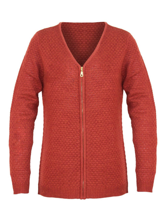 Cardigan femme orange CAFE2 – Maille douce et moderne