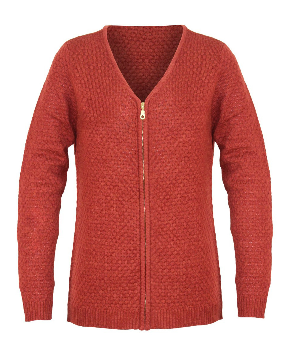 Cardigan femme orange CAFE2 – Maille douce et moderne