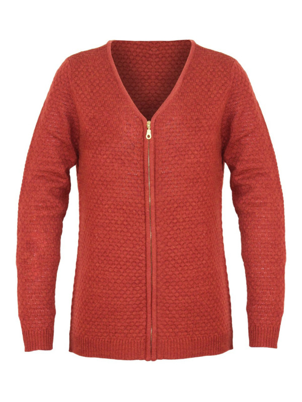 Cardigan femme orange CAFE2 – Maille douce et moderne