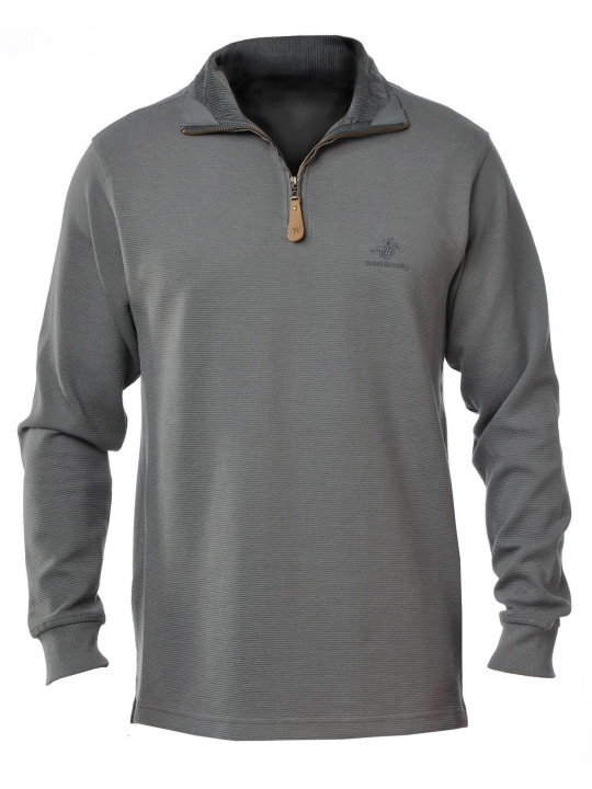 Sweat col montant homme coton gris élégant – CAMPO2G
