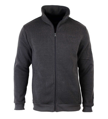 Veste Zippée Polaire Marron Homme - Style Tricot & Confort | Mode Directe