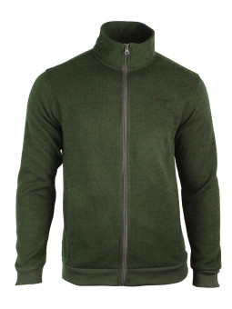 Veste Zippée Polaire Kaki Homme - Style Tricot & Suédine | Mode Directe