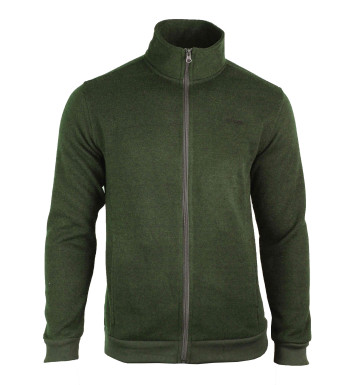 Veste Zippée Polaire Kaki Homme - Style Tricot & Suédine | Mode Directe