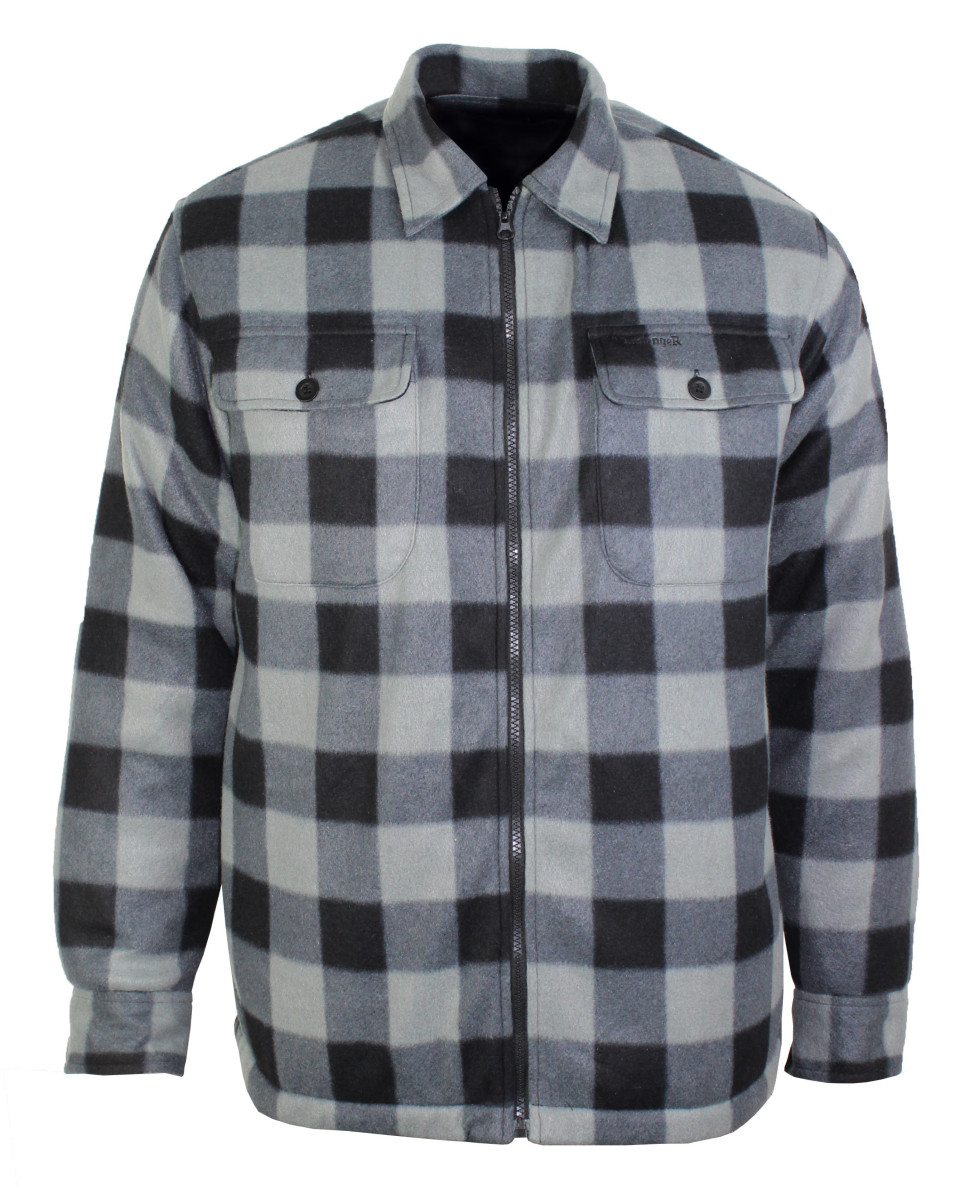Surchemise polaire homme à carreaux gris/noir – CARNAC1