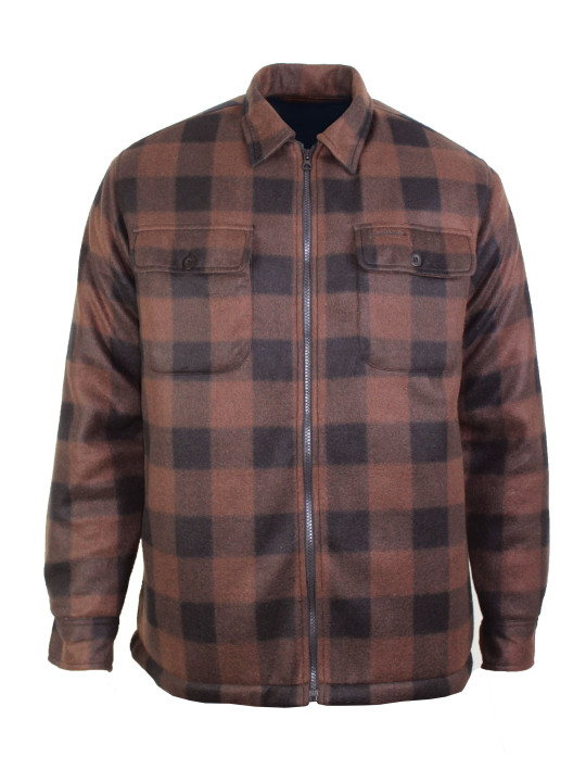 Surchemise polaire homme taupe à carreaux – CARNAC3