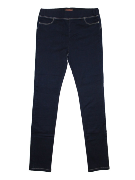 Pantalon slim femme bleu brut CELIB1 – Taille haute stretch