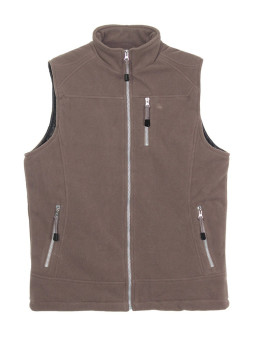 Gilet polaire homme CHALLENGER CHAMBERY2 marron matelassé