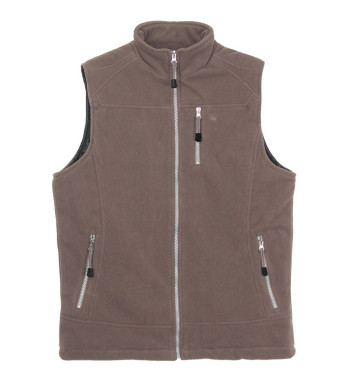 Gilet polaire homme CHALLENGER CHAMBERY2 marron matelassé