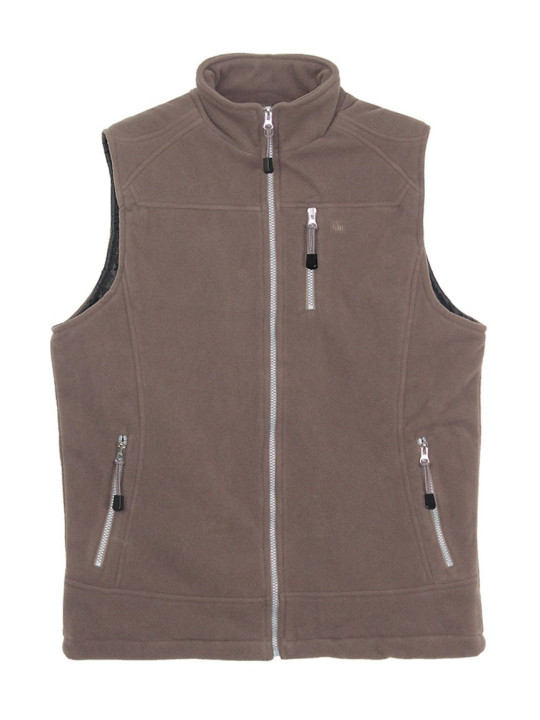 Gilet polaire homme CHALLENGER CHAMBERY2 marron matelassé