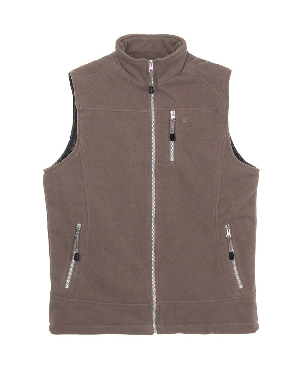 Gilet polaire homme CHALLENGER CHAMBERY2 marron matelassé