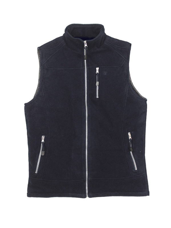 Gilet polaire homme CHALLENGER CHAMBERY3 noir, matelassé