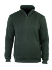 Sweat-shirt homme kaki chiné col zippé – CHARLY3