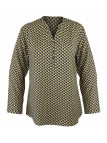 Tunique femme viscose imprimée all over – Jaune/Gris/Marine