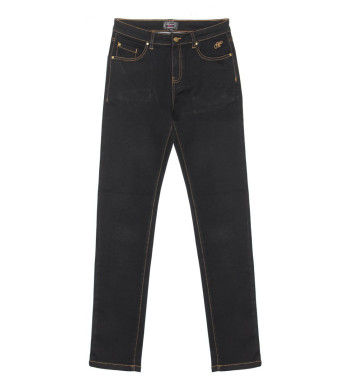 Pantalon femme stretch CLAUDIA1B noir aspect jean