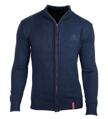Cardigan col montant WINCHESTER CLIFF1 – Bleu marine chic