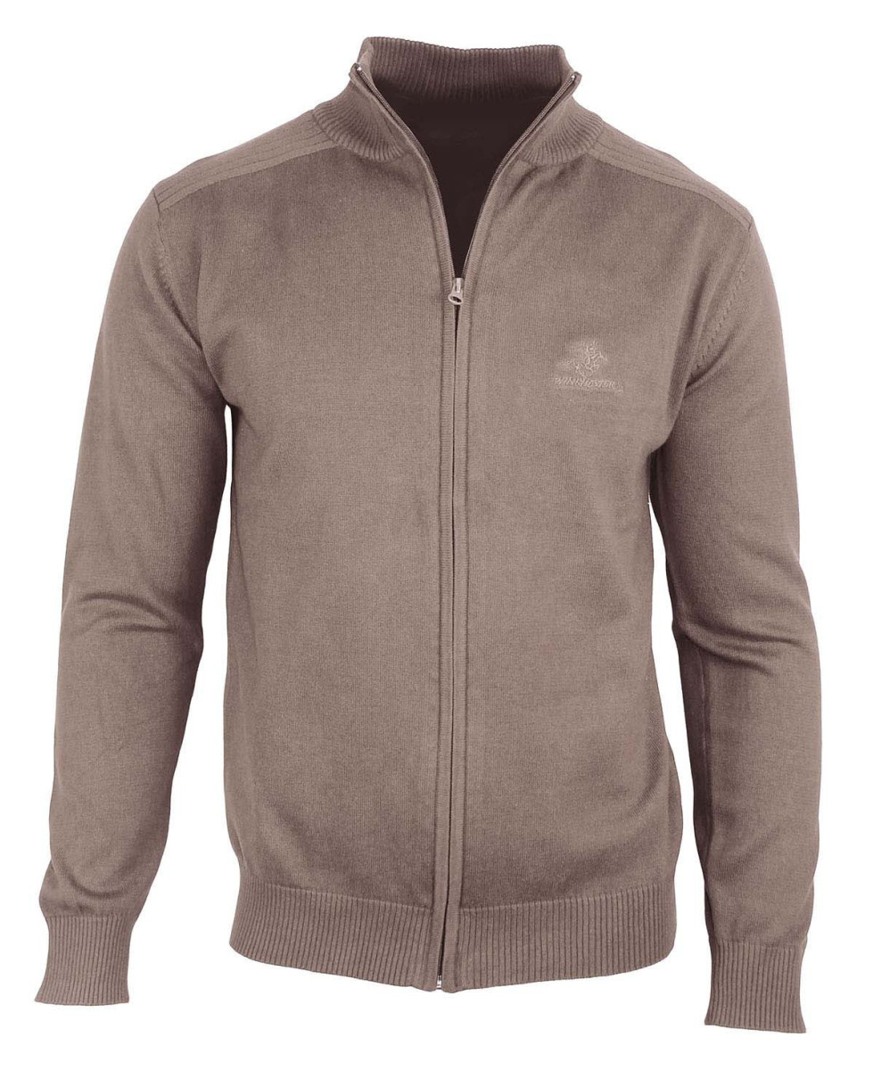 Cardigan zippé homme WINCHESTER CLINTON3 – Beige élégant