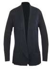 Gilet cardicool noir COLCHIQUE4 – Maille fine, col châle chic