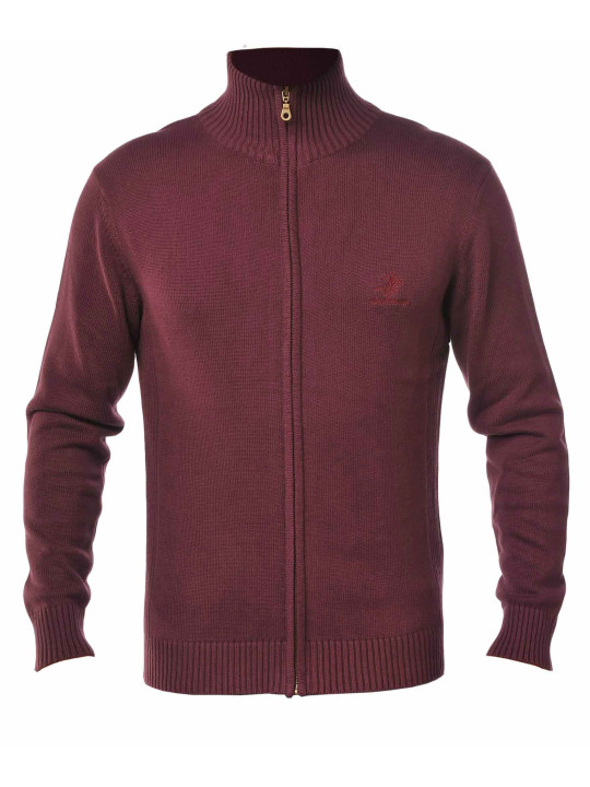 Cardigan col montant WINCHESTER CREEK1T – Rouge élégant