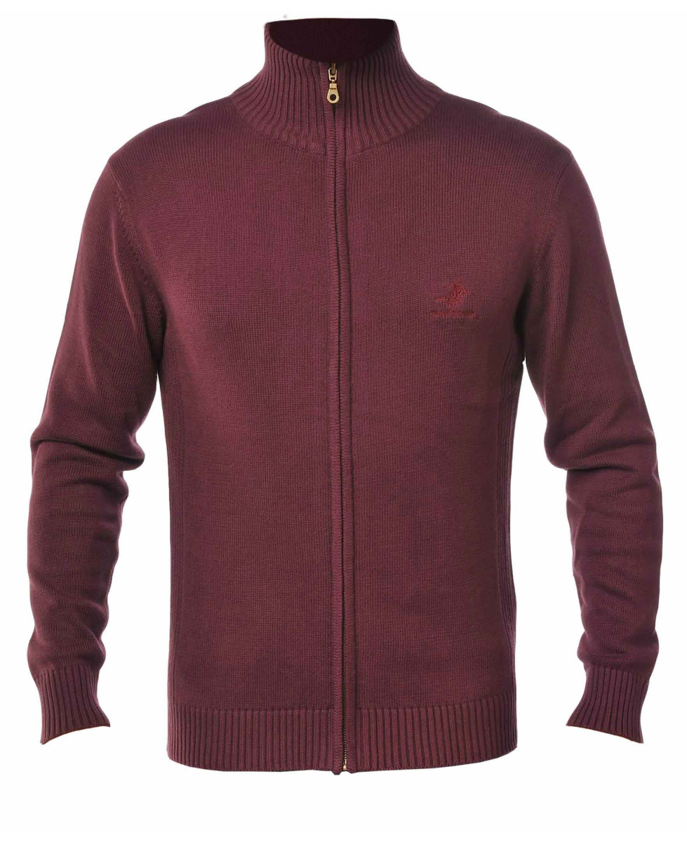 Cardigan col montant WINCHESTER CREEK1T – Rouge élégant