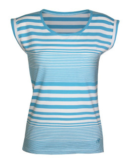 Tee-shirt femme MAYFLOWER DARLING1 rayé bleu blanc stretch