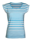 Tee-shirt femme MAYFLOWER DARLING1 rayé bleu blanc stretch