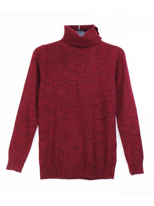 Pull col montant rouge femme DEFI2R – Chaleur & élégance