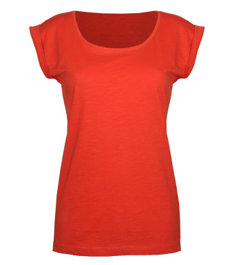 Tee-shirt orange DELHI1 sans manche maille flammée coton