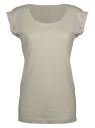 Tee-shirt beige DELHI2 sans manche maille flammée coton