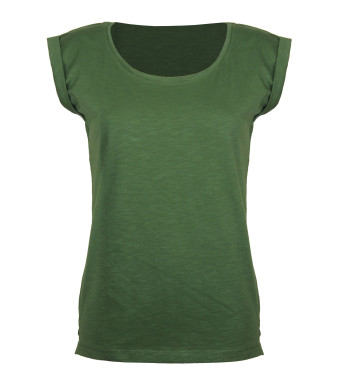 Tee-shirt KAKI DELHI4 sans manche maille flammée coton