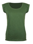 Tee-shirt KAKI DELHI4 sans manche maille flammée coton