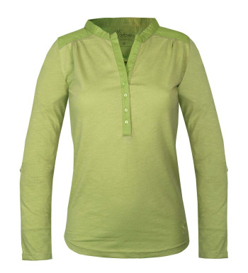 Tee-shirt DIMAGO3 vert anis col tunisien bi-matière femme