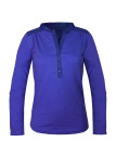 Tee-shirt DIMAGO5 bleu col tunisien bi-matière femme