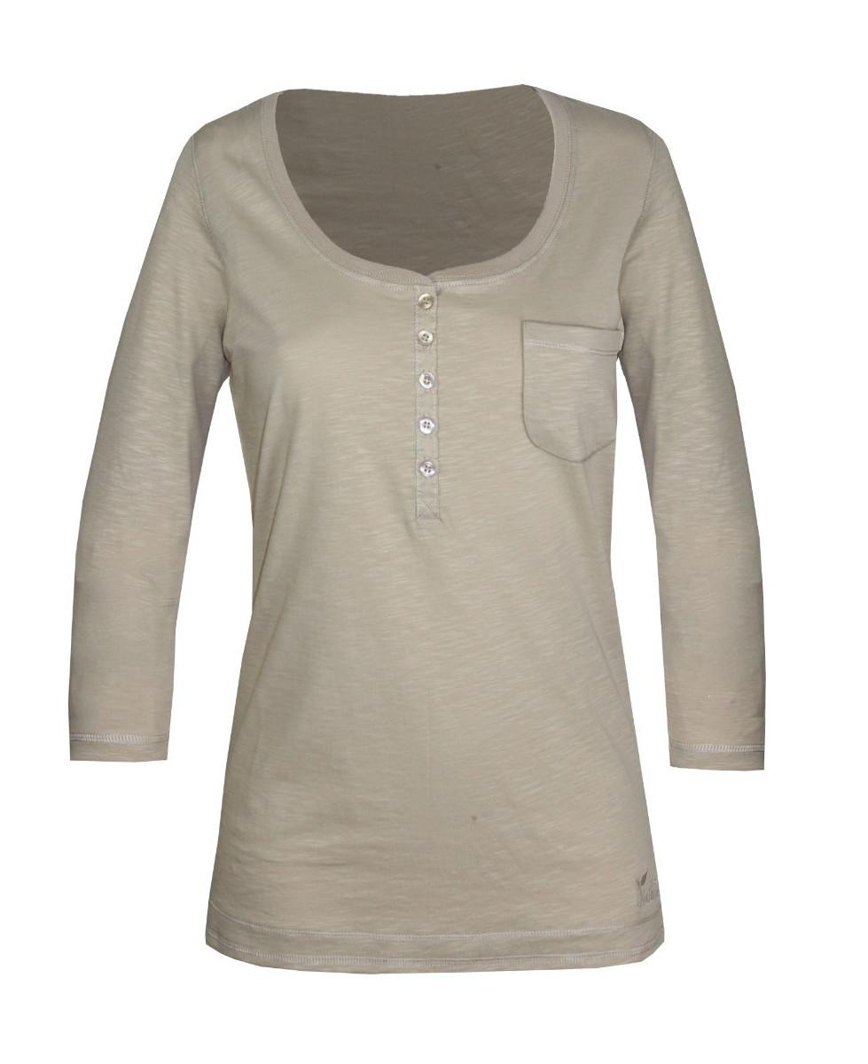 Tee-shirt beige DIMITRI1 maille flammée manches 3/4 femme
