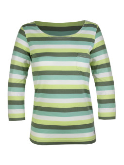 Tee-shirt DIXIE2 olive/vert col bateau manches 3/4 femme