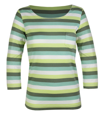 Tee-shirt DIXIE2 olive/vert col bateau manches 3/4 femme