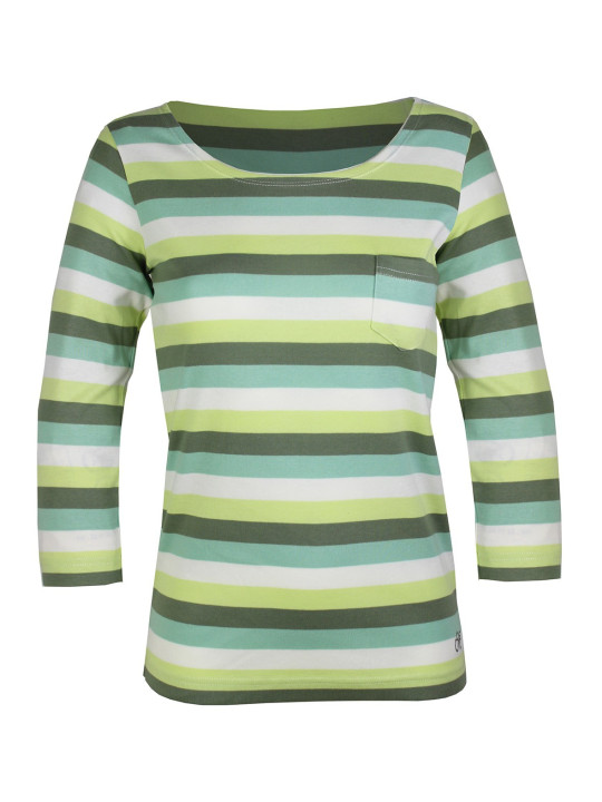 Tee-shirt DIXIE2 olive/vert col bateau manches 3/4 femme