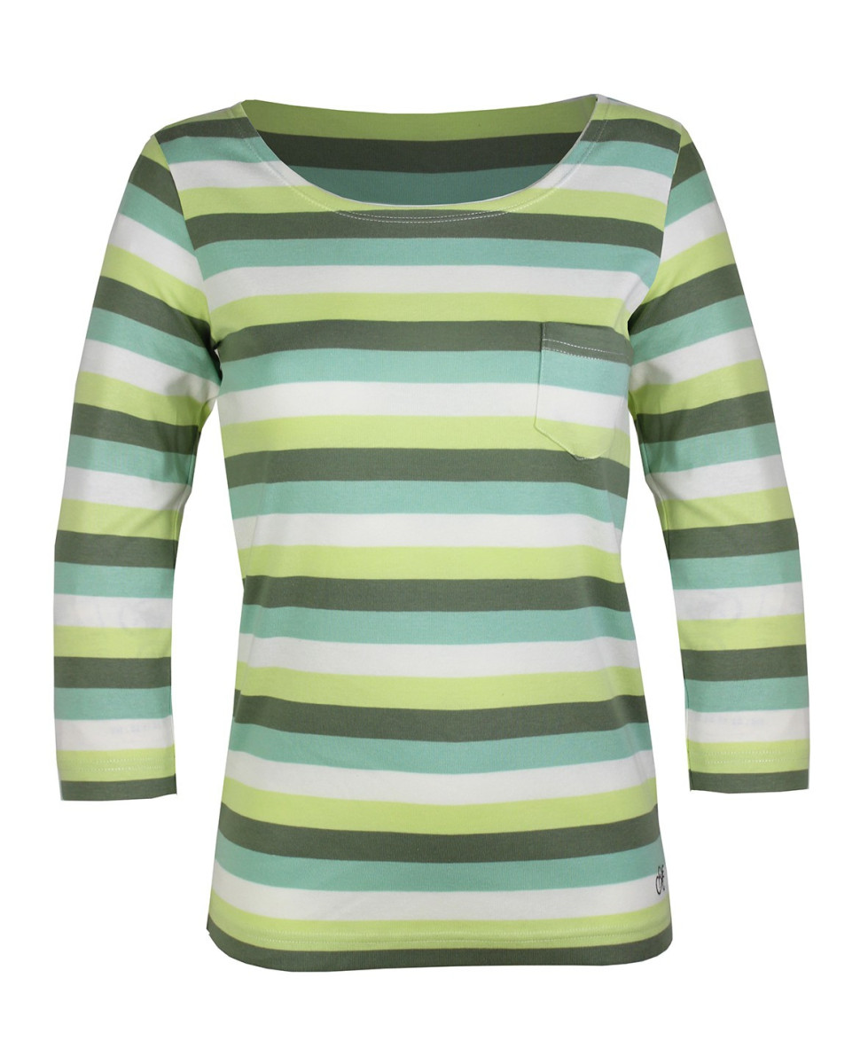 Tee-shirt DIXIE2 olive/vert col bateau manches 3/4 femme