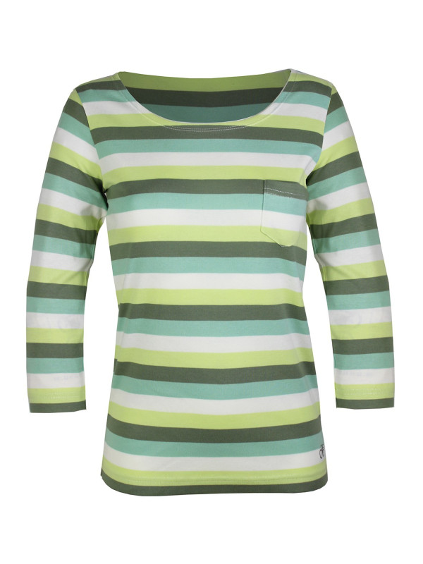 Tee-shirt DIXIE2 olive/vert col bateau manches 3/4 femme