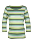 Tee-shirt DIXIE2 olive/vert col bateau manches 3/4 femme