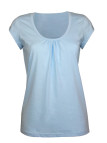 Tee-shirt bleu DJIBOUTI3 coton bio col rond femme