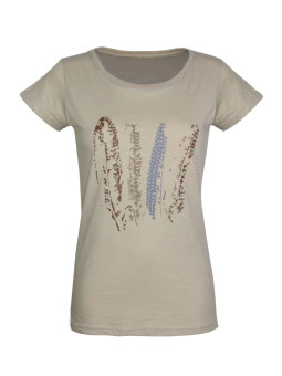 Tee-shirt col bateau blanc sérigraphié MAYFLOWER femme
