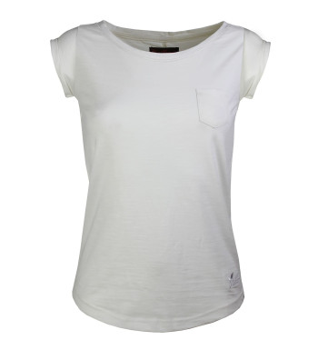 Tee-shirt femme DOMY2 col bateau blanc MAYFLOWER