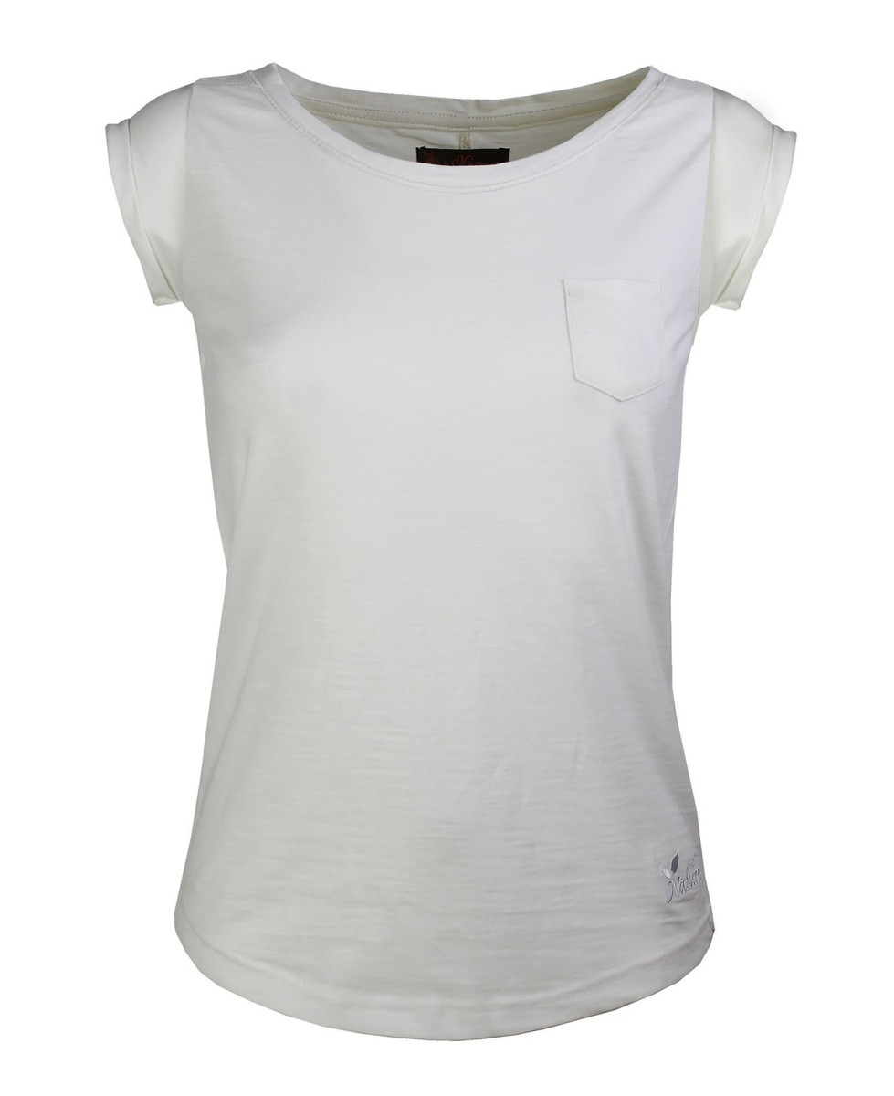 Tee-shirt femme DOMY2 col bateau blanc MAYFLOWER