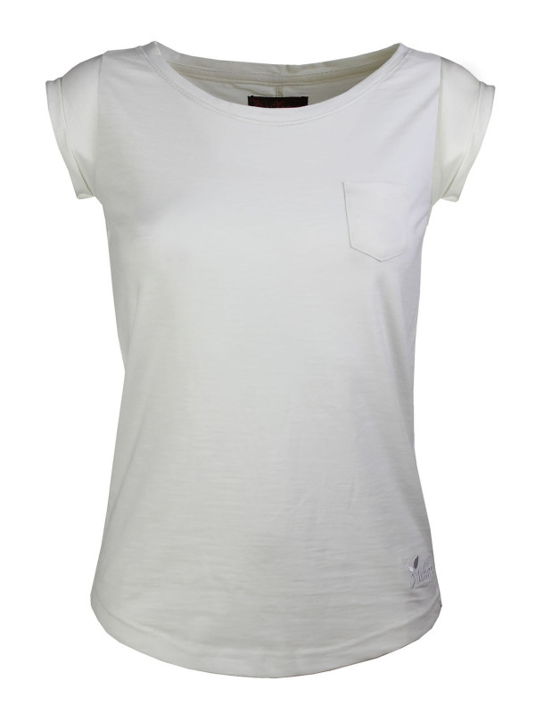 Tee-shirt femme DOMY2 col bateau blanc MAYFLOWER