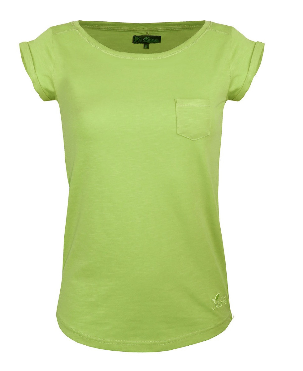 Tee-shirt femme DOMY3 col bateau vert MAYFLOWER